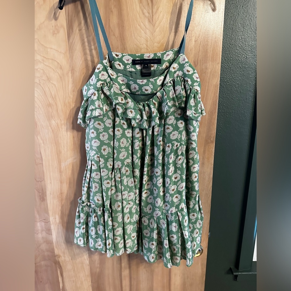 Marc by Marc Jacobs Green Floral Tank